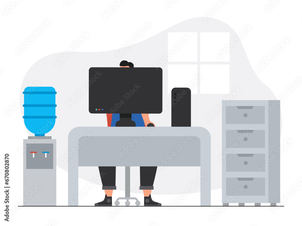Workspace vector illustration Workspace vector illustration