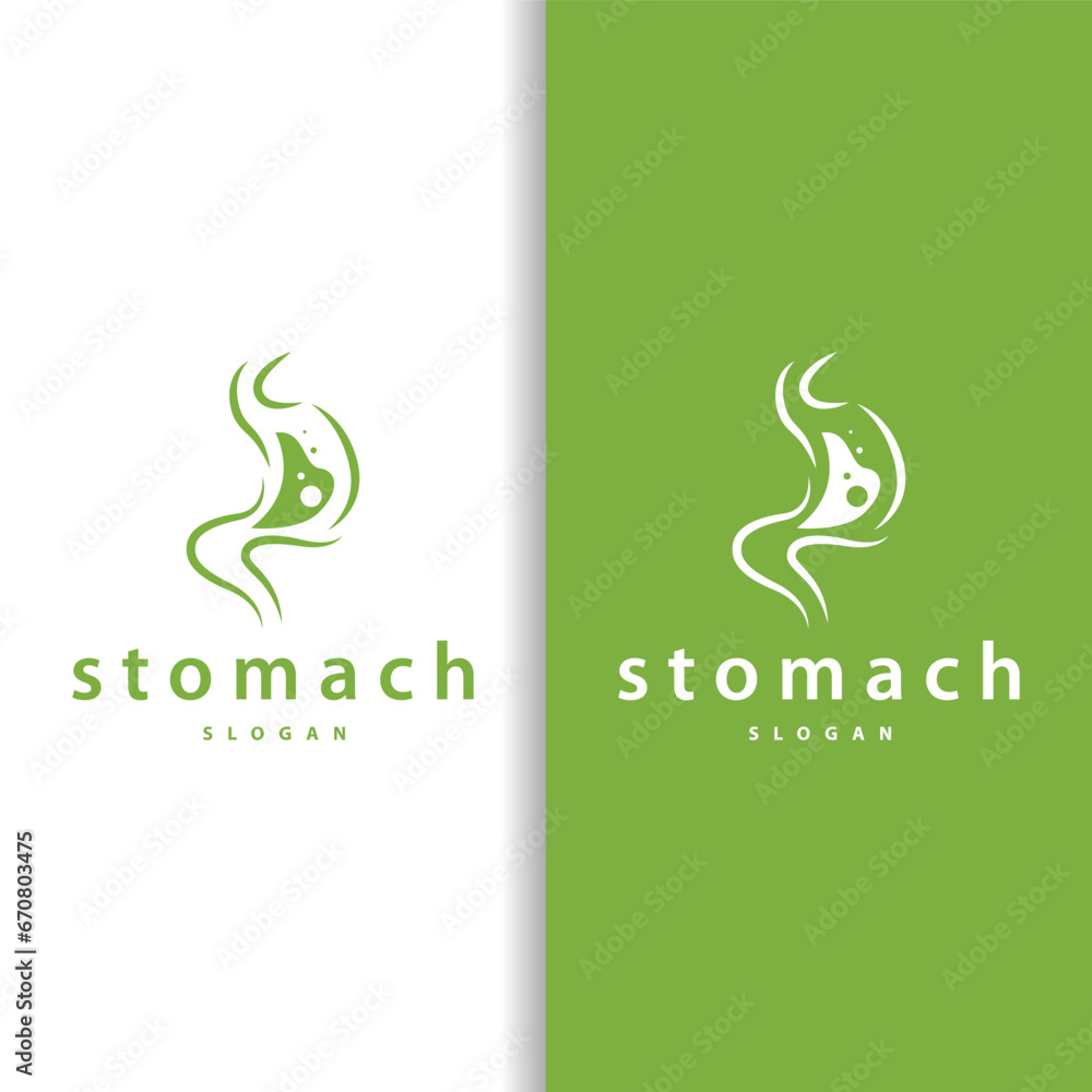 Stomach Logo, Simple Design for Brands with a Minimalist Concept, Vector Human Health Templet Illustration Stomach Logo, Simple Design for Brands with a Minimalist Concept, Vector Human Health Templet Illustration