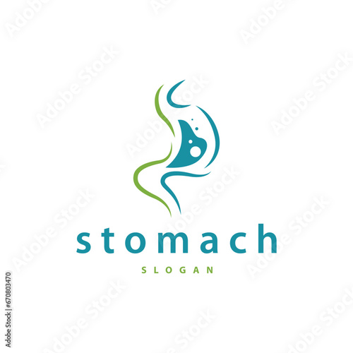 Stomach Logo  Simple Design for Brands with a Minimalist Concept  Vector Human Health Templet Illustration