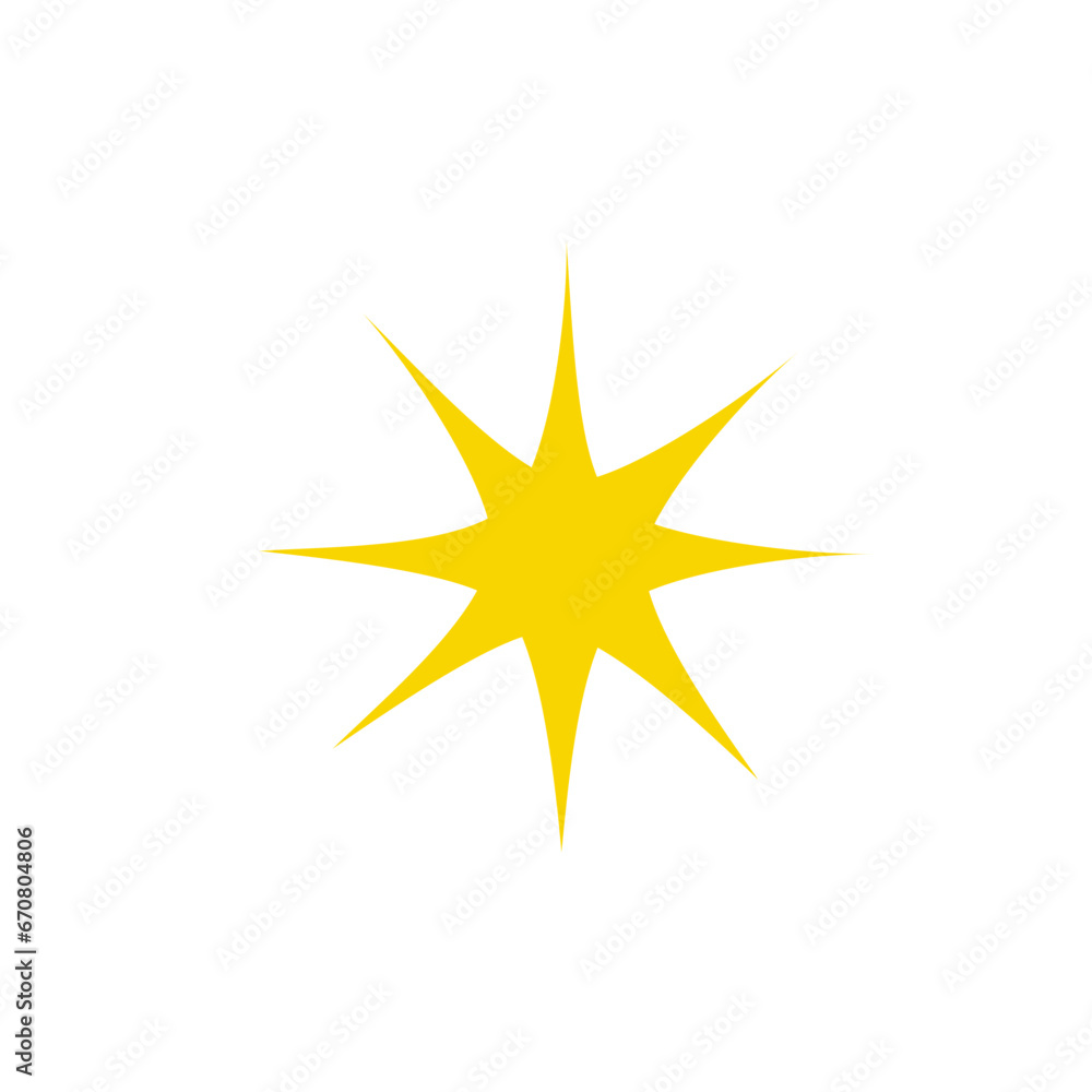 Yellow sparkle star icon Yellow sparkle star icon
