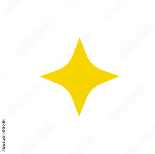 Yellow sparkle star icon 