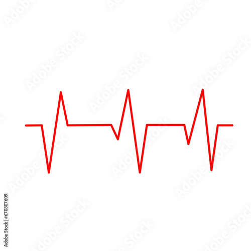 Red heartbeat line icon