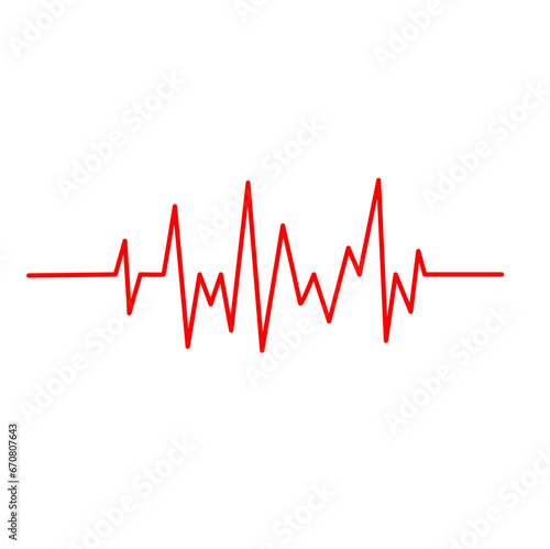 Red heartbeat line icon