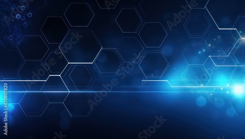 Abstract technology or medical background with hexagons shape pattern, Modern technology futuristic digital patterns, geometry structure