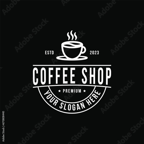 Coffee shop logo design ideas for vintage retro style cafe restaurant business