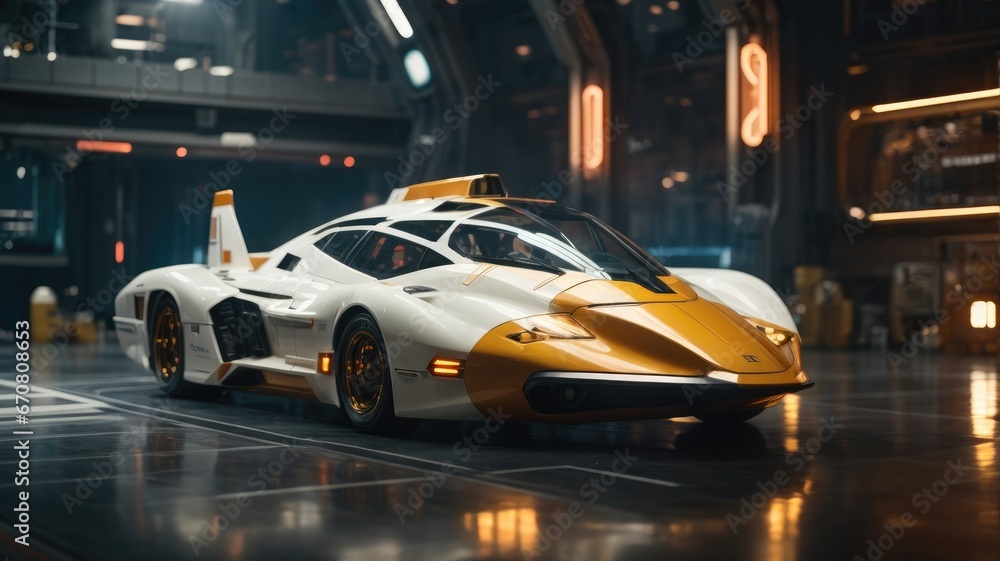 Cinematic Sci-Fi Car: Unleash the Power of Super Car Elegance, generative AI