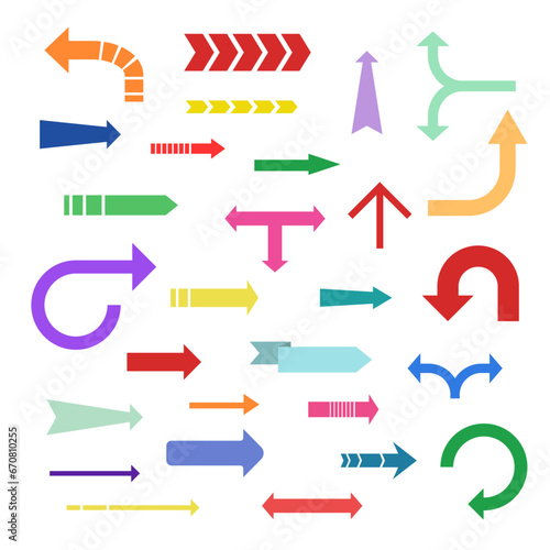 Arrows icons set. Arrow icon. Arrow vector collection. Arrow. Cursor. Modern simple arrows. Vector illustration.
