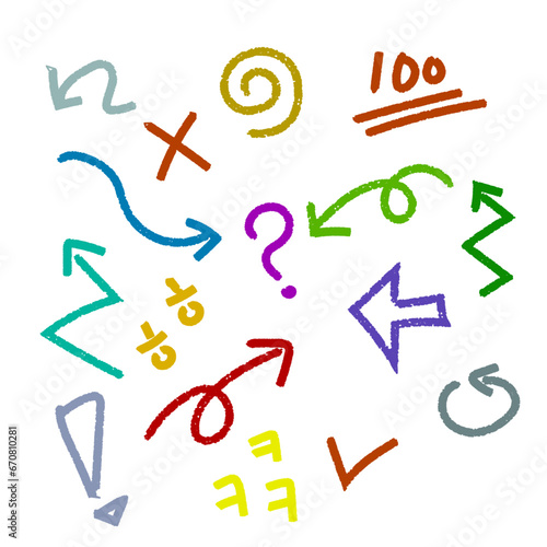 Doodle vector set illustration with hand draw line art style vector