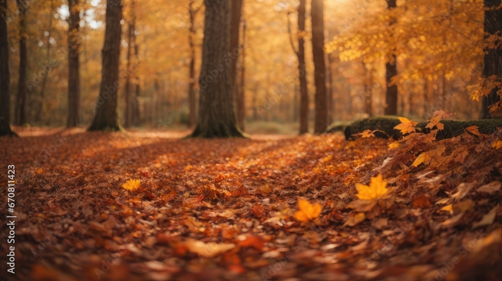 Autumn Backgrounds: A Fall Foliage Delight, generative AI