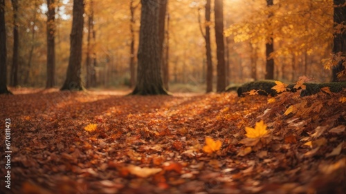 Autumn Backgrounds  A Fall Foliage Delight  generative AI