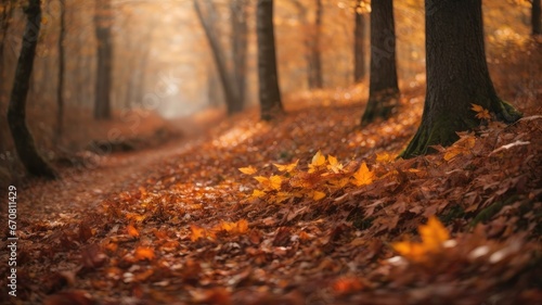 Autumn Splendor Backgrounds  Nature s Colorful Palette  generative AI