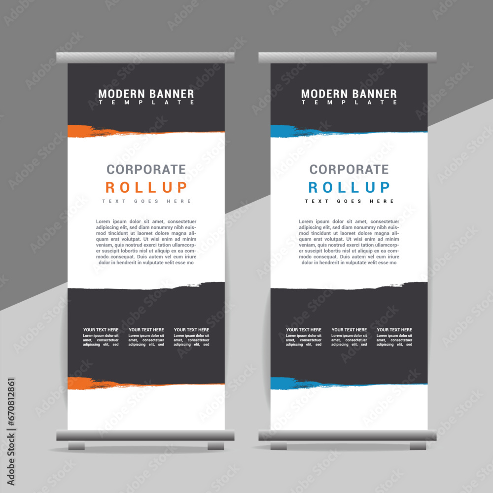 modern great abstract roll up banner design with creative shapes modern great abstract roll up banner design with creative shapes