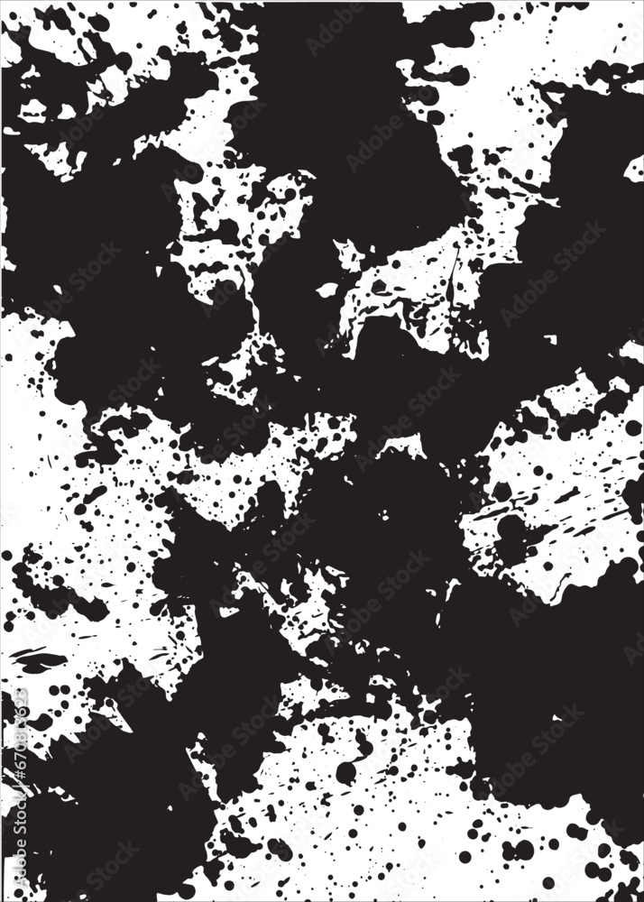 Black and white grunge brush stroke illustration background