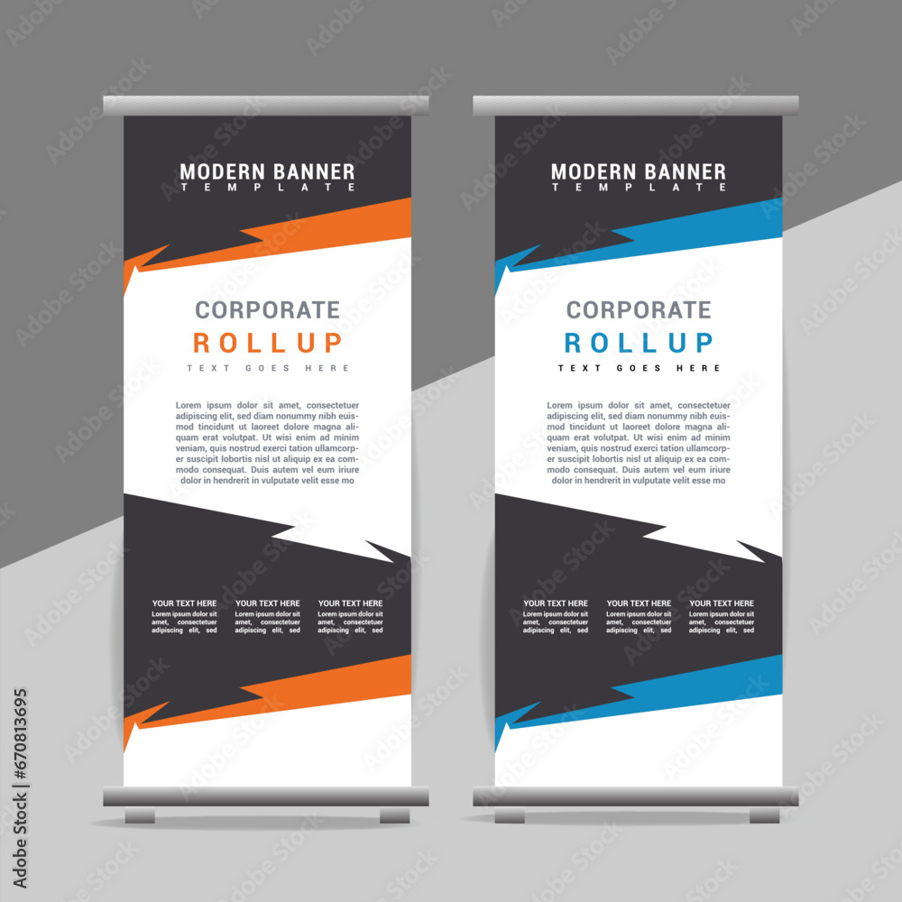 modern great abstract roll up banner design with creative shapes modern great abstract roll up banner design with creative shapes