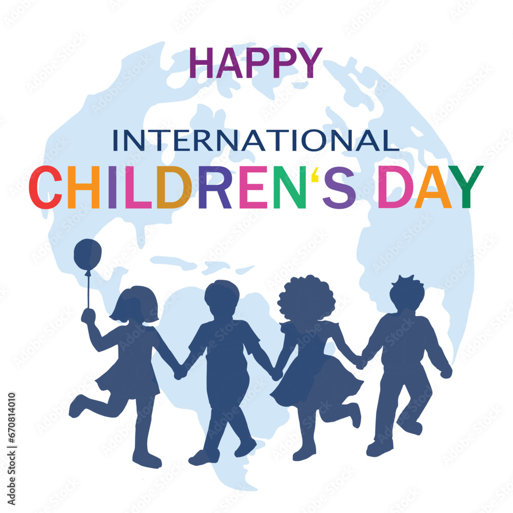 International children's day illustration vector International children's day illustration vector