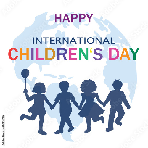 International children's day illustration vector