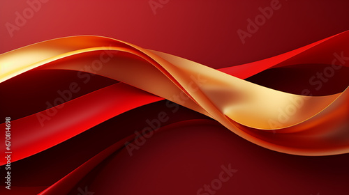 Red and gold absract red and gold ribbons background