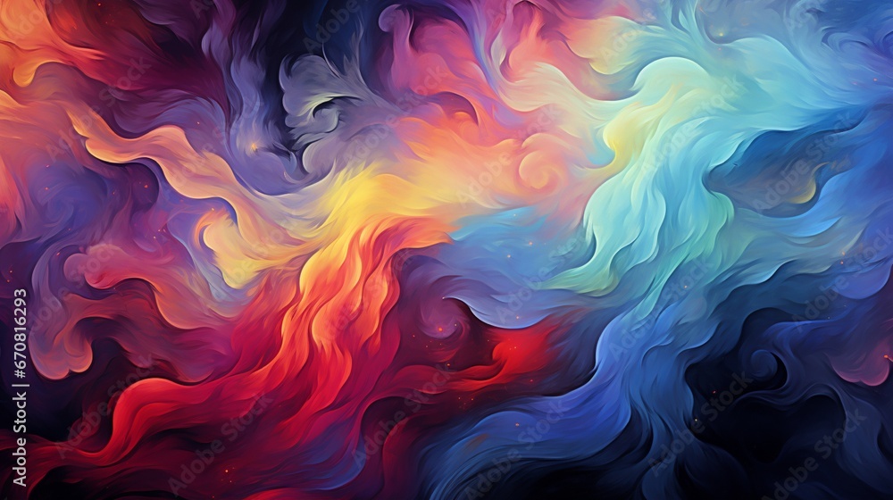  colorful wallpaper with smoke