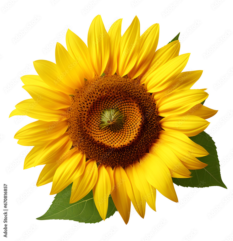 Obraz premium sunflower isolated on transparent background.