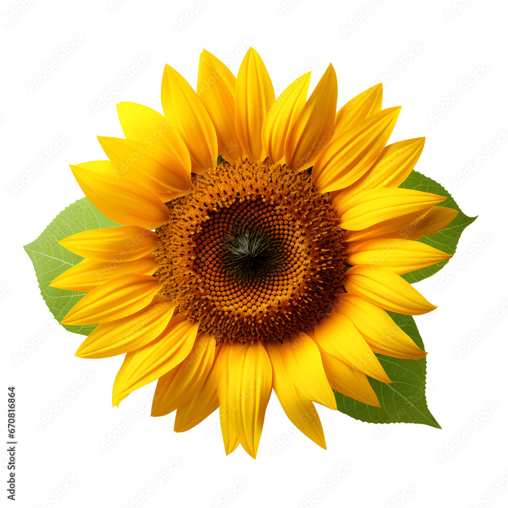 Obraz premium sunflower isolated on transparent background.
