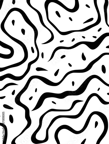 Lines dots shapes floral silhouette seamless pattern background. Good for fashion fabrics, children’s clothing, email header, wallpaper, banner, posters, events, covers, and more.