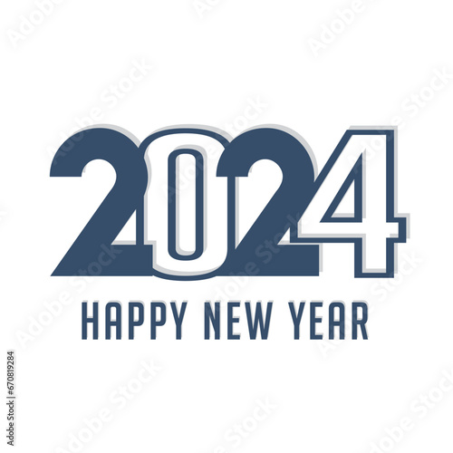 2024 happy new year vector illustration background
