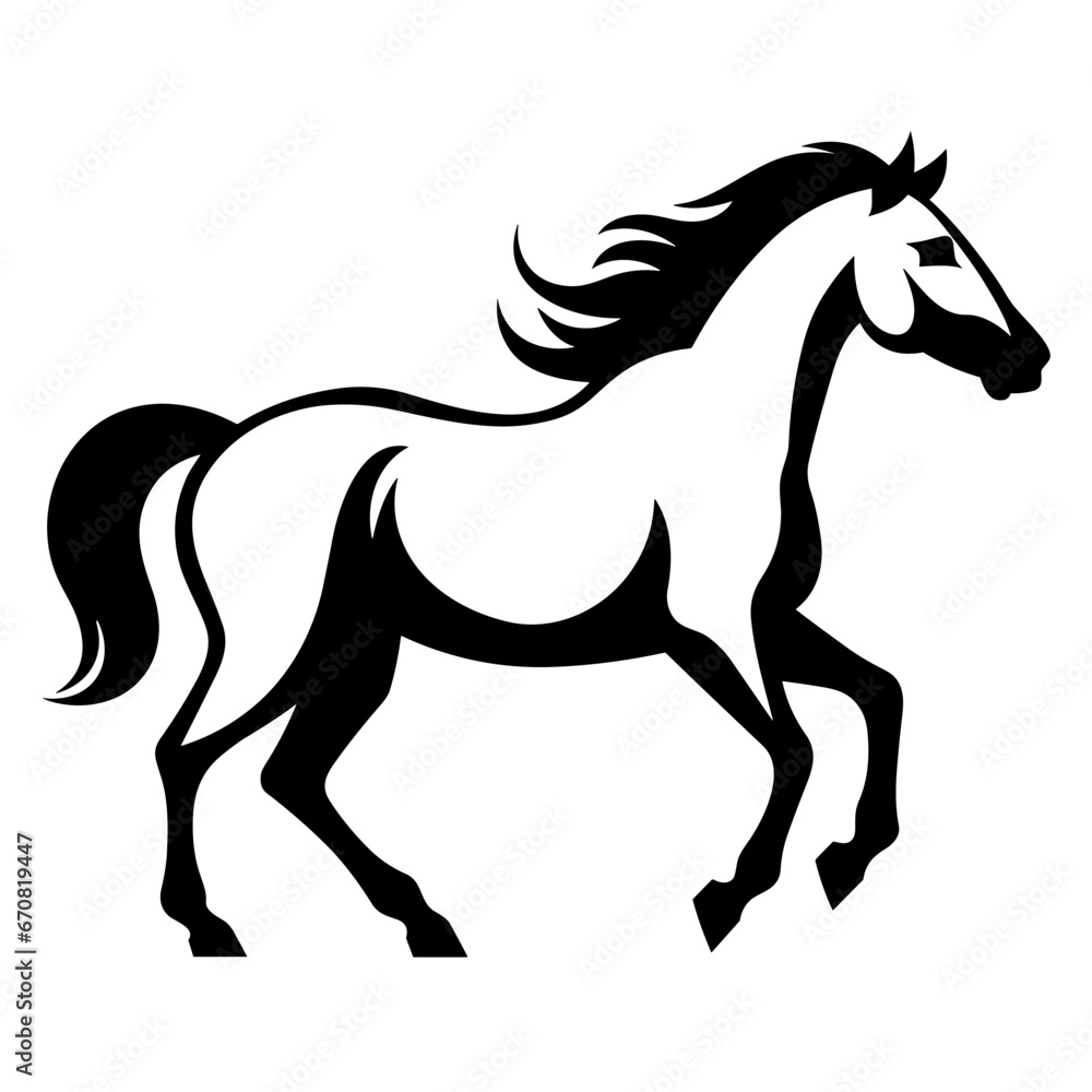 Simple and Modern Icon of Horse in Trendy Flat Isolated on White Background. SVG Vector Simple and Modern Icon of Horse in Trendy Flat Isolated on White Background. SVG Vector