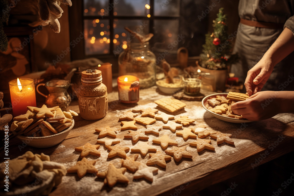 christmas time, cookies and candles