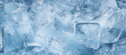 Abstract ice crystal texture in a top view