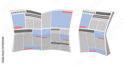 Newspaper vector isolated on white background