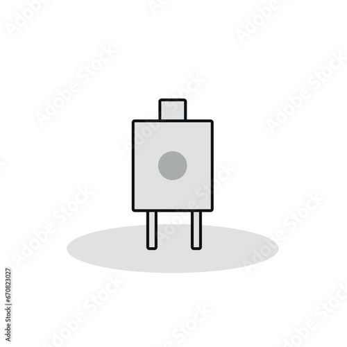 electrical plug on white background