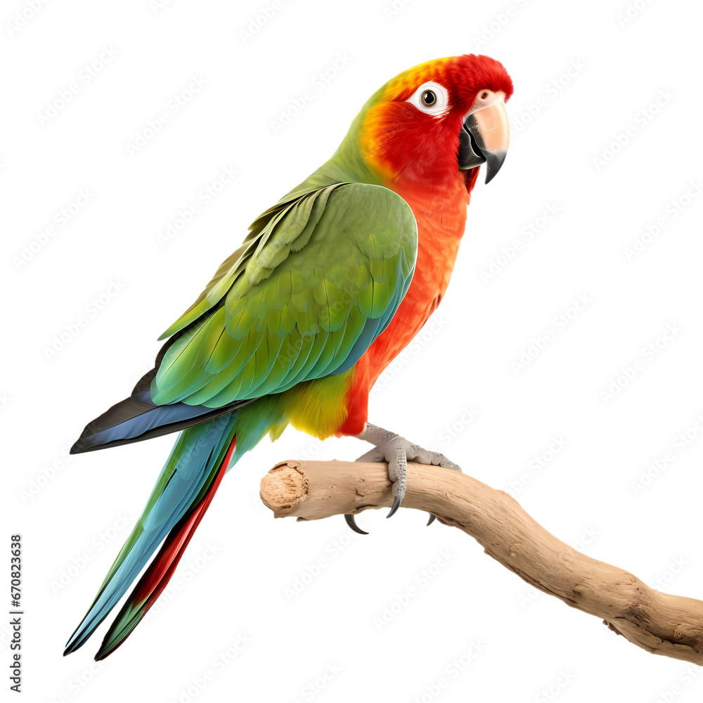 Obraz premium Parrot standing on transparent background
