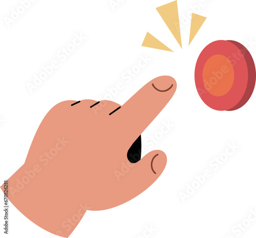 Hand gesture to ring the bell vector