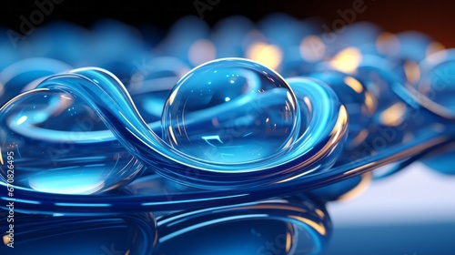 Mesmerizing swirls of cerulean dance within a crystal vessel, captivating the senses with its fluidity and untamed energy