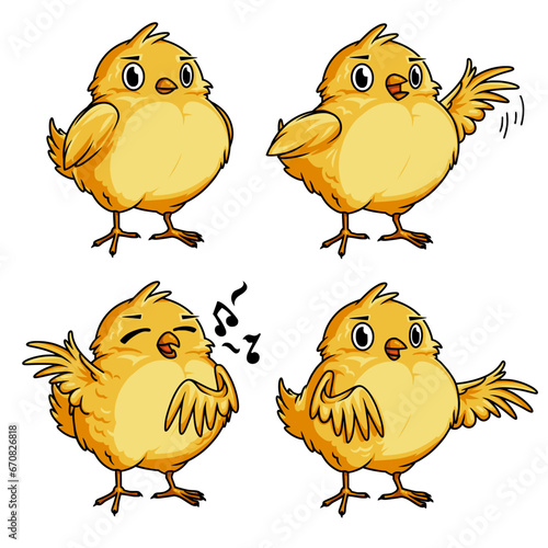 Premium Vector | Cartoon Chicks character set.