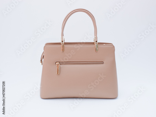 leather woman bag isolated on white background. Women's fashion accessories