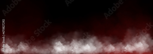 Colorful Fog or Smoke effect isolated on balck background. Effective texture of steam, fog, smoke png. Vector illustration. photo