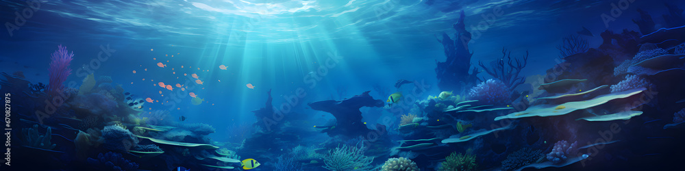 Beautiful under water scenery background