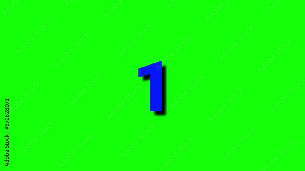 Animated countdown from 5 to 1 on a black background Animated countdown from 5 to 1 on a black background