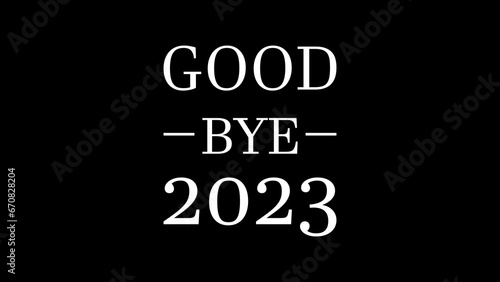 Essential Goodbye 2023 Stylish Text Design