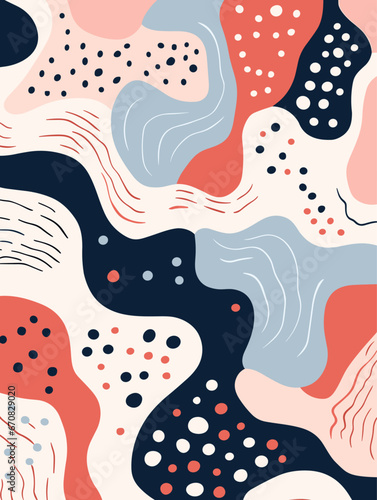 Beautiful wave seamless pattern background. Good for fashion fabrics, children’s clothing, T-shirts, postcards, email header, wallpaper, banner, posters, events, covers, advertising, and more. 