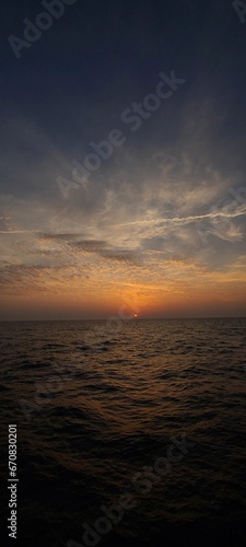 sunset in the mediterranean sea