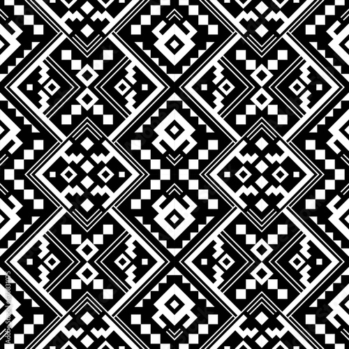 Wallpaper Mural black and white seamless pattern Torontodigital.ca