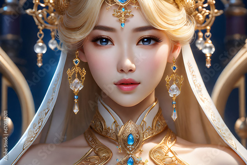 blonde princess. Generative AI