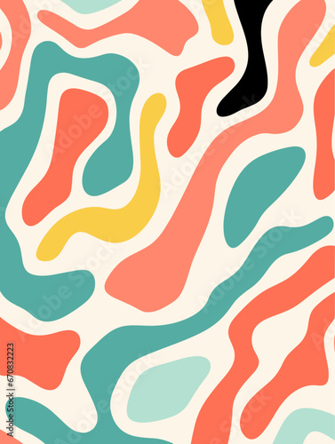 Colorful abstract pattern background. Good for fashion fabrics, children’s clothing, T-shirts, postcards, email header, wallpaper, banner, posters, events, covers, advertising, and more.