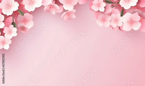 pink cherry blossoms on pink background