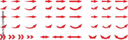 矢印セット＿アウトラインなし　赤
