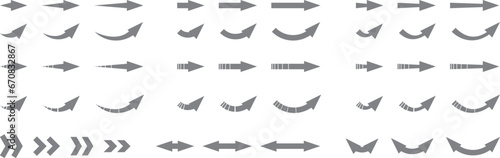 矢印セット＿アウトラインなし　グレー
