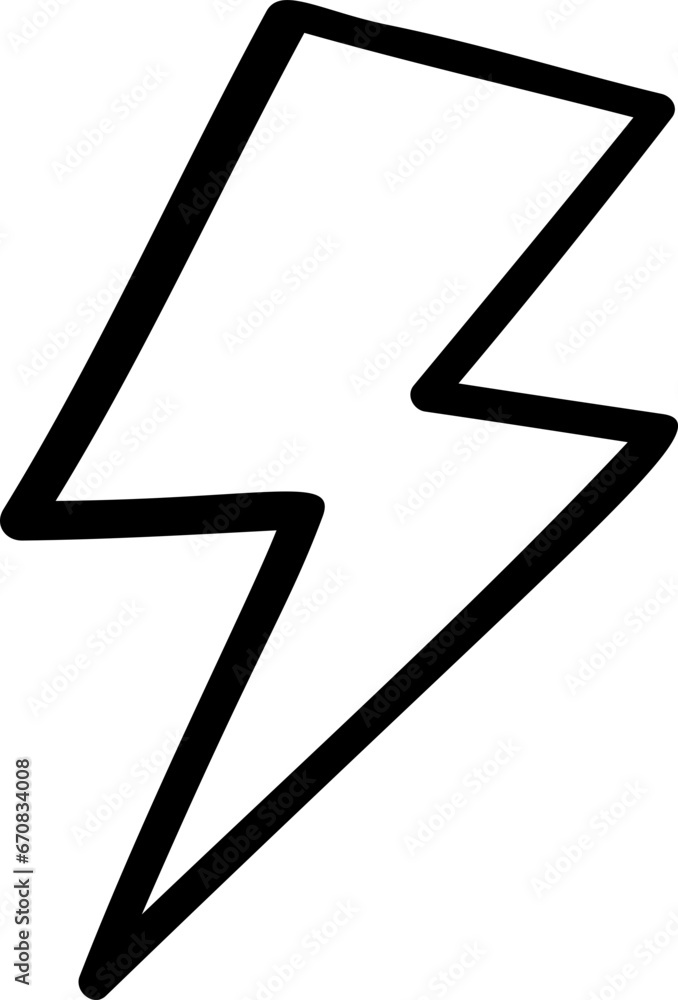 Hand drawn thunderbolt element Hand drawn thunderbolt element