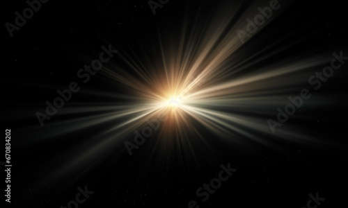 	
Beautiful light flares. Glowing streaks on dark background